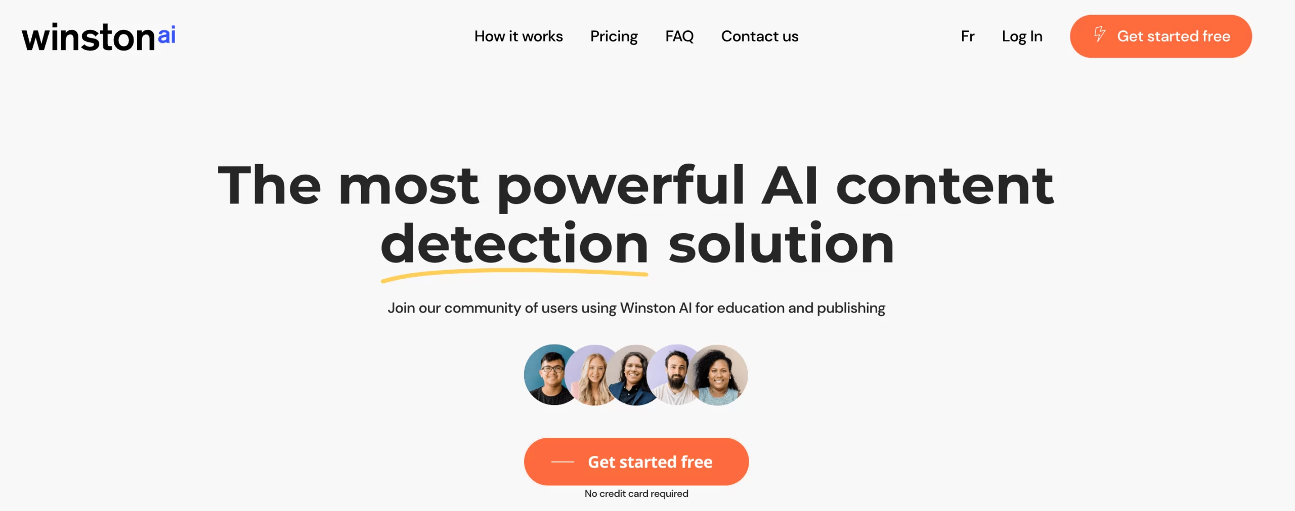 Winston AI's website homepage