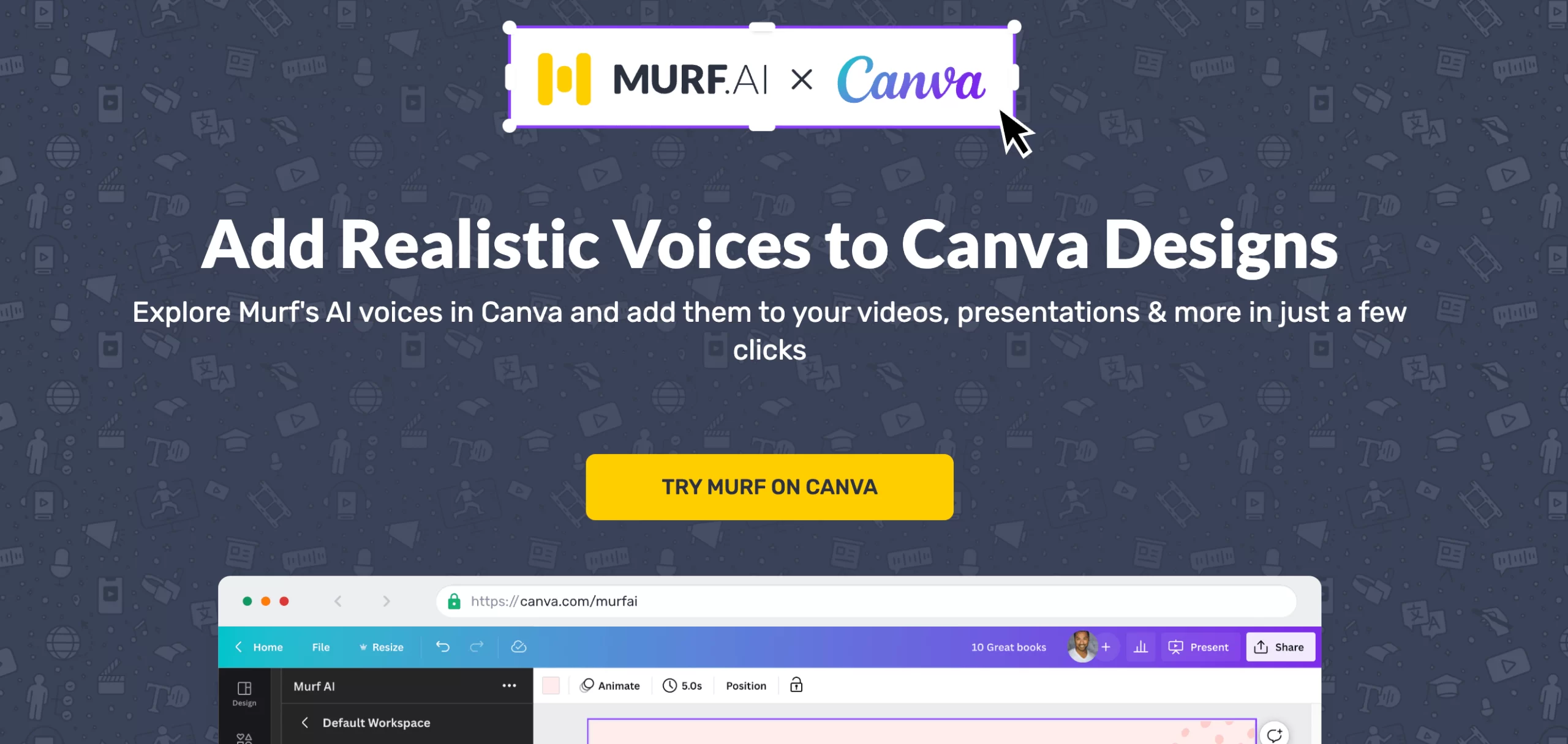 Murf AI and Canva Website Page